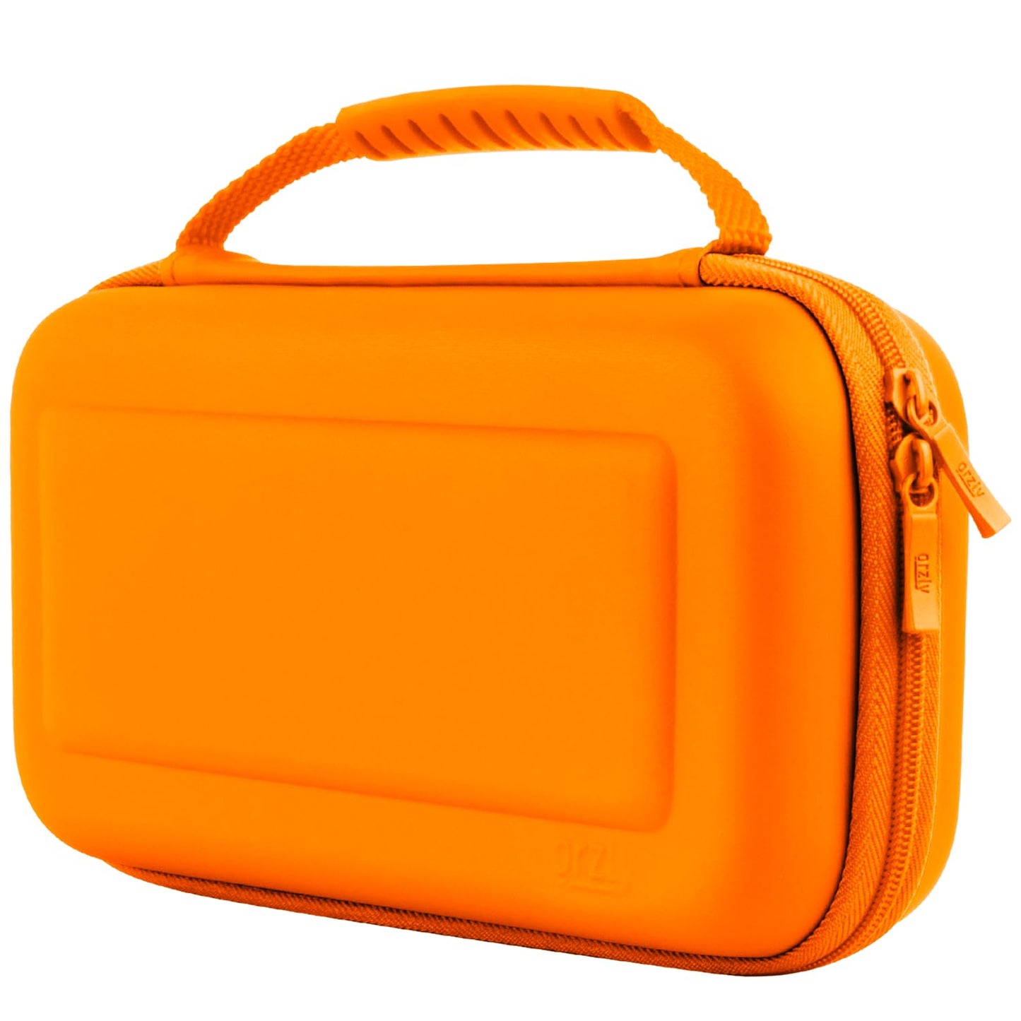 Orzly Carrying case for Nintendo Switch OLED and Switch Console - Orange Protective Hard Portable Travel case Shell Pouch for Nintendo Switch Console & Accessories