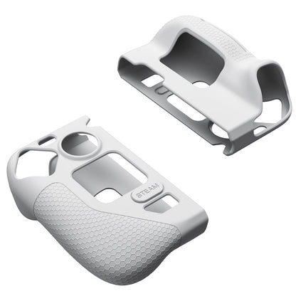 JSAUX Silicone Grip Protection Case for Steam Deck OLED/LCD - Grey GripArmor Sleeve Set (Left & Right)