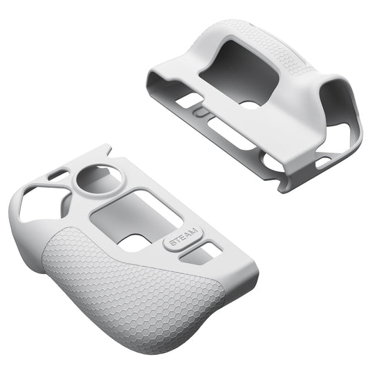 JSAUX Silicone Grip Protection Case for Steam Deck OLED/LCD - Grey GripArmor Sleeve Set (Left & Right)