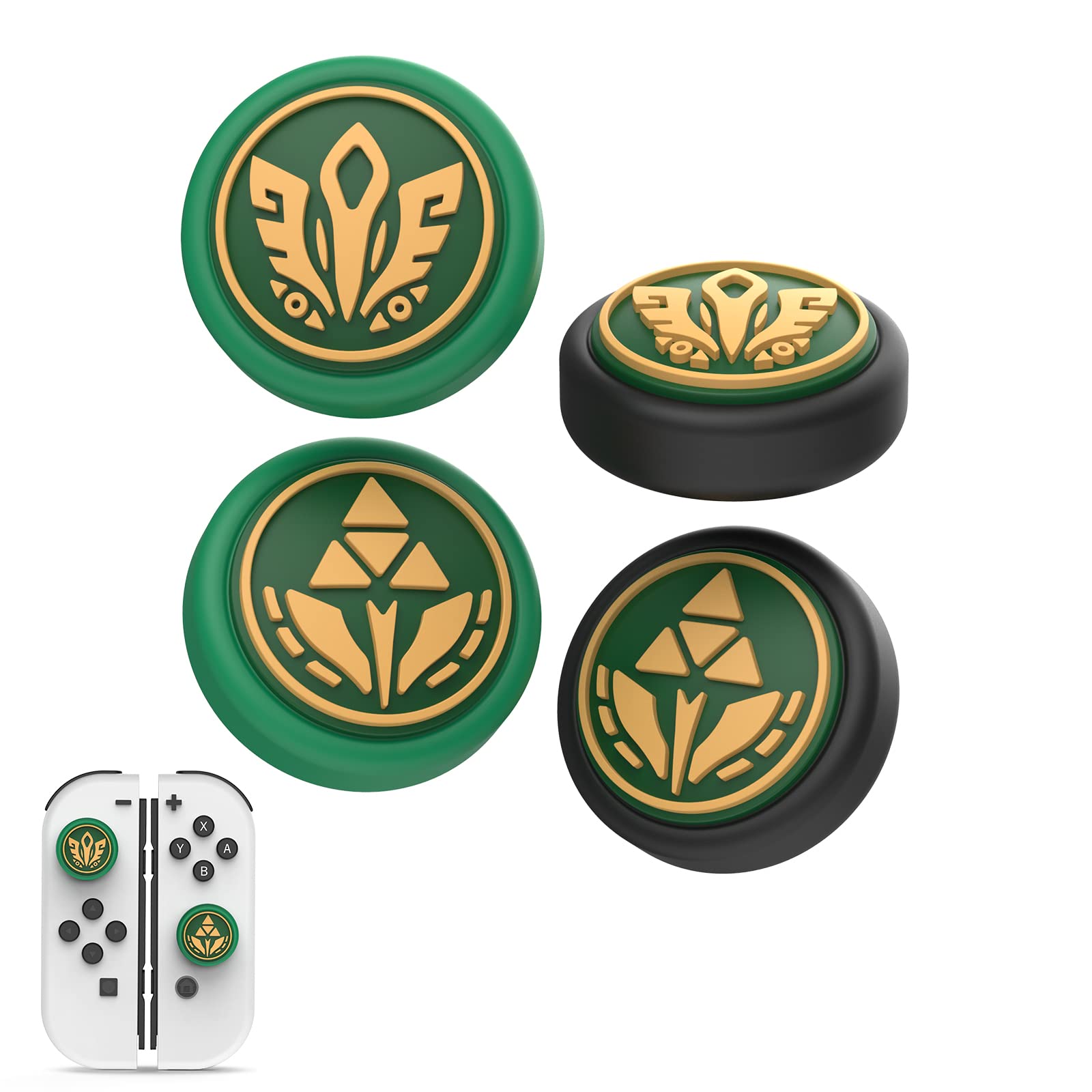 IINE Joycon Thumb Grip Caps, Gamed Theme Joystick Cover Compatible with Nintendo Switch/OLED/Switch Lite, Silicone Thumbstick Ca