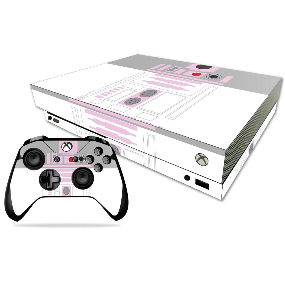 MIGHTY SKINS Xbox One X Skin - Pink Cyber Bot | Durable Vinyl Decal Wrap, Easy to Apply & Remove, Made in USA
