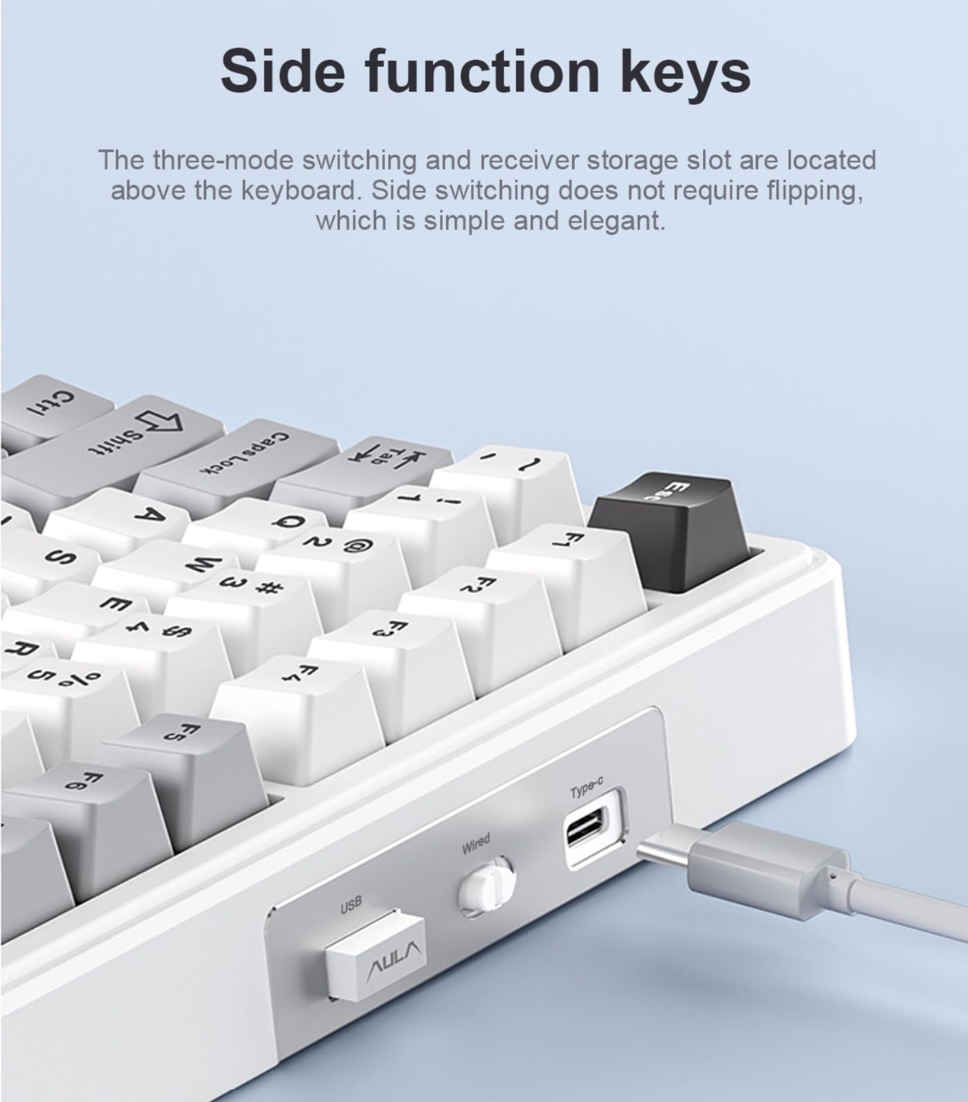 LEOBOG F99 Pro Wireless Mechanical Keyboard - Tri-Mode BT5.0/USB-C/2.4GHz, Hot Swappable, RGB Backlit, Gradient Black, LEOBO