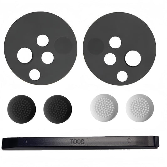 VicRole Black Controller Faceplate Cover for Meta Oculus Quest 2 VR Headset - Durable Replacement Disk Roundle Case with 2 Pairs