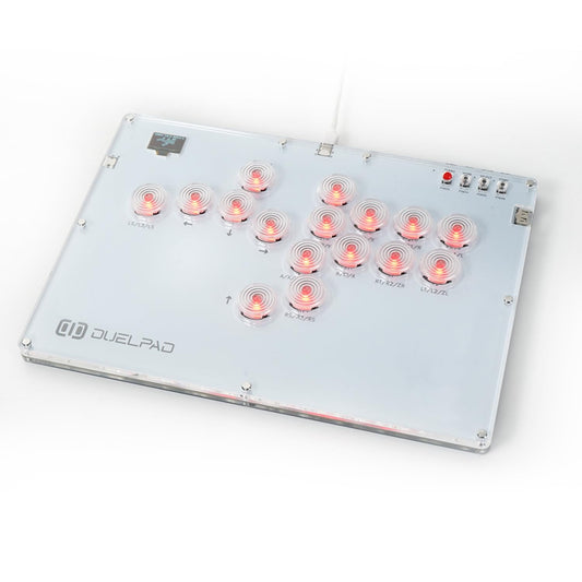 BITFUNX Duelpad A16 Arcade Stick - Leverless Controller for PS4/PS3/PC/Switch, RGB, Turbo, SOCD, Model A16 v2.0