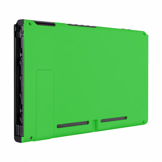 eXtremeRate Soft Touch Grip Green Console Back Plate DIY Replacement Housing Shell Case for Nintendo Switch Console with Kickstand - JoyCon Shell NOT Included