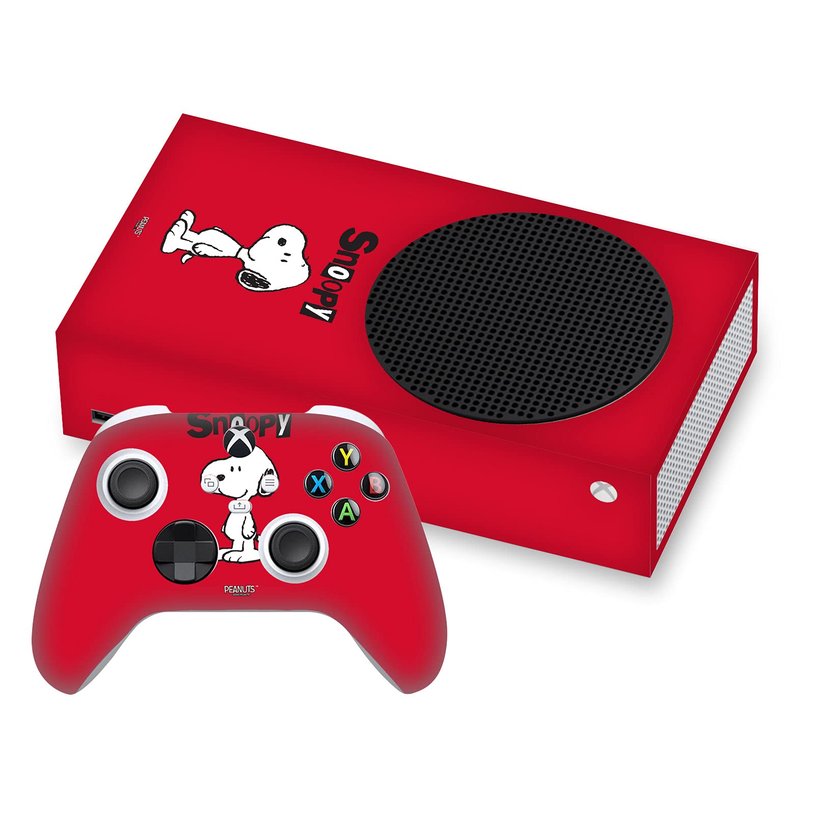 Head Case Designs Officially Licensed Peanuts Snoopy Character Graphics Vinyl Sticker Gaming Skin Decal Cover Compatible With Xbox Series S Console and Controller Bundle