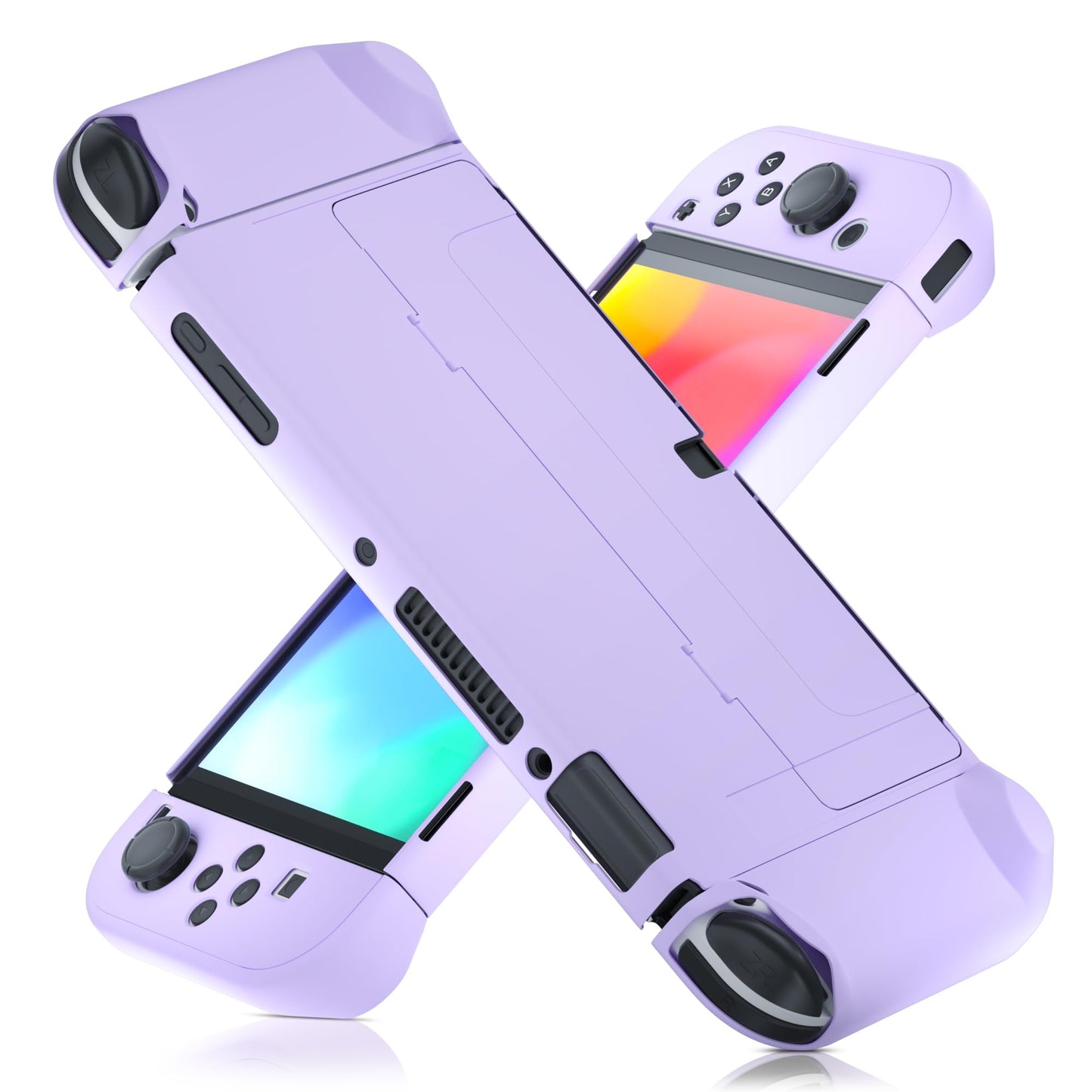 [Improved Version] Dockable Case for Nintendo Switch OLED 2021, FANPL Protective Case Cover for Switch OLED and Joy Con Controll