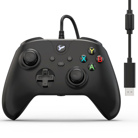 YCCTEAM Wired Controller for Xbox One  Wired Xbox one USB Gamepad Controller Compatible with Xbox One/S/X/PC Windows 10/11 with 3.5mm Headset Audio Jack(Black)