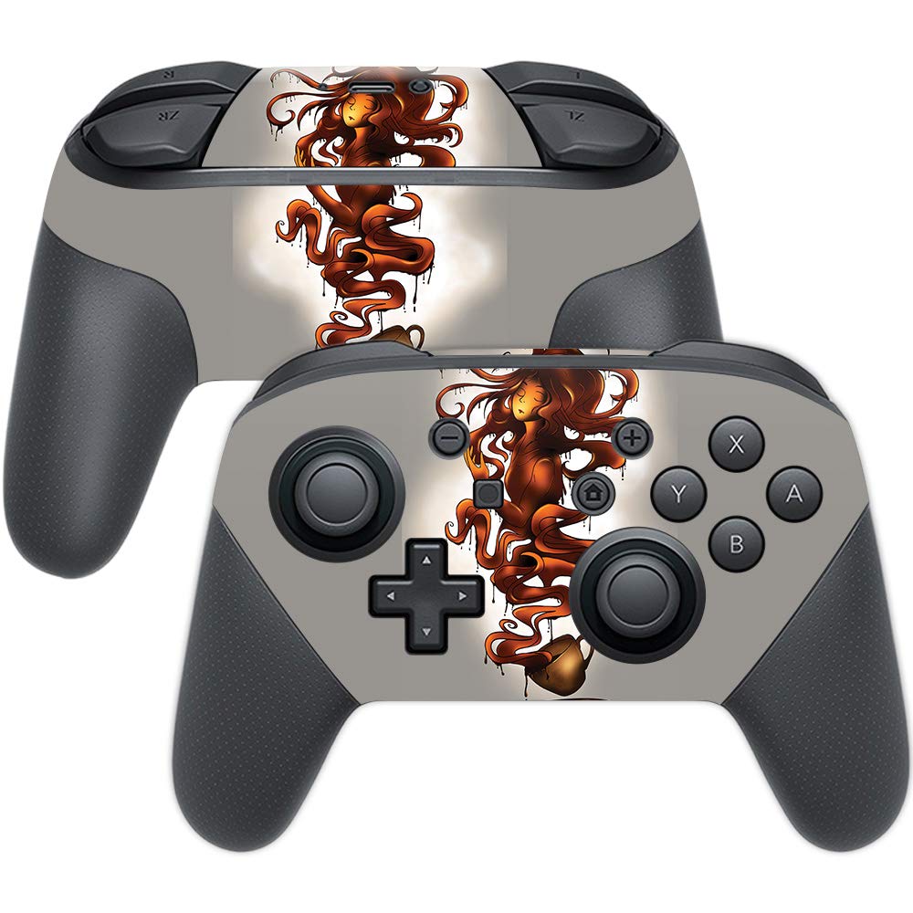 MIGHTY SKINS Nintendo Switch Pro Controller Skin - Coffee Dreams, Durable Vinyl Decal Wrap, Easy to Apply and Remove