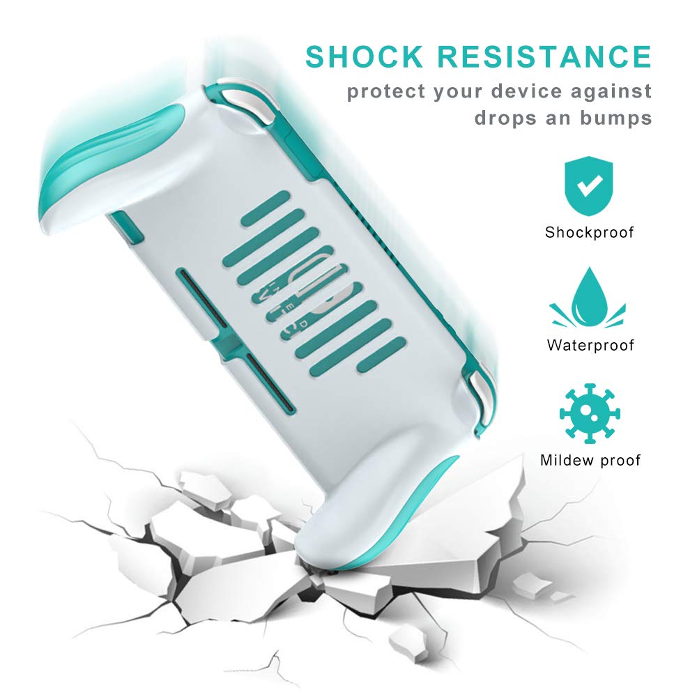 Laimax Grip Case for Nintendo Switch Lite - Ergonomic, Protective, Green, Model SS-123