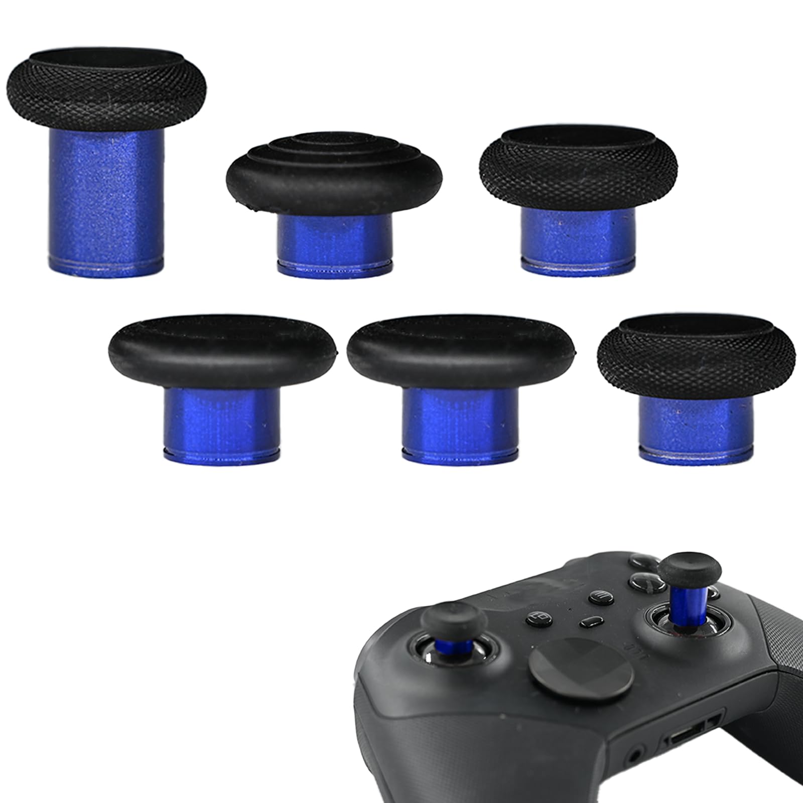 6 in 1 Swap Magnetic Thumbsticks Set for Xbox Elite Series 2 Controller Joysticks Replacement Accessories for Xbox Controller Elite Series 2/Elite Series 2 Core Controller(Blue)