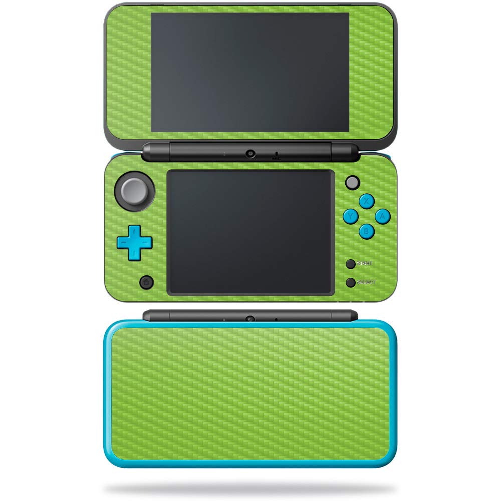 MightySkins Carbon Fiber Skin for Nintendo New 2DS XL - Lime Green | Protective  Durable Textured Carbon Fiber Finish | Easy to Apply  Remove  and Change Styles | Made in The USA