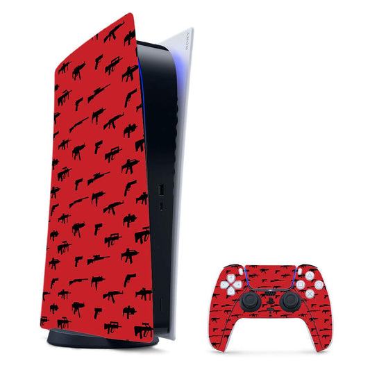 MightySkins Gaming Skin for PS5 / PlayStation 5 Digital Edition Bundle - Guns | Protective Viny wrap | Easy to Apply and Change Style | Made in The USA