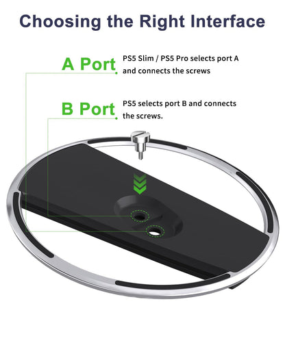 Gmeaou PS5 Slim Stand - Vertical Console Stand for PS5 & PS5 Slim, Space Saving Design, Black