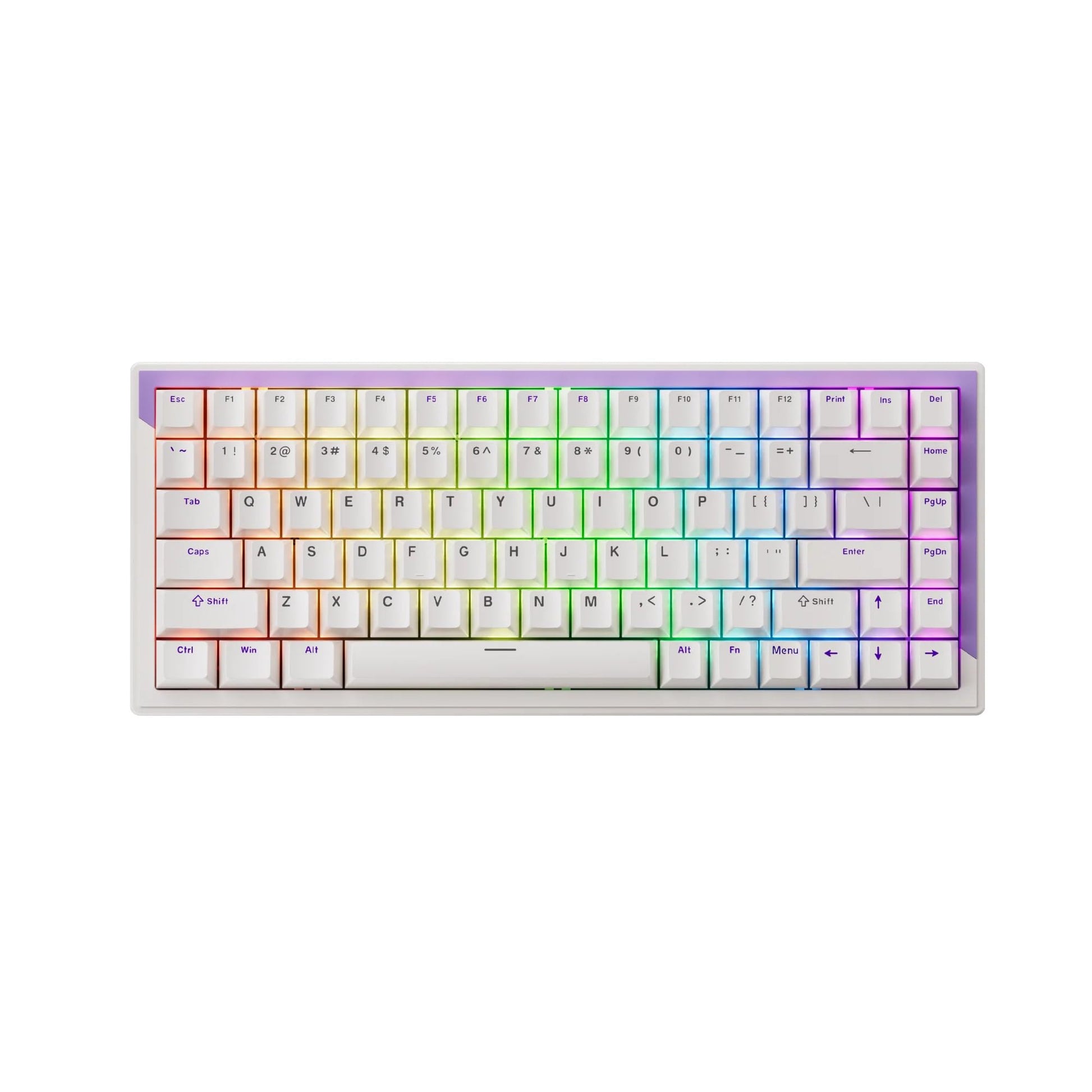 DrunkDeer G75 Rapid Activate Keyboard, Esports Gaming Keyboard Magnetic Switch Adjustable Actuation, Last Win Mode, RGB 75% Design, Purple