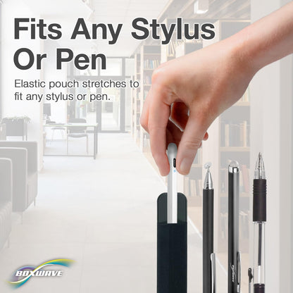 BOXWAVE Stylus Pouch for Nintendo Switch - Self-Adhesive Holder, Jet Black, Model bw-1902-14789-11639