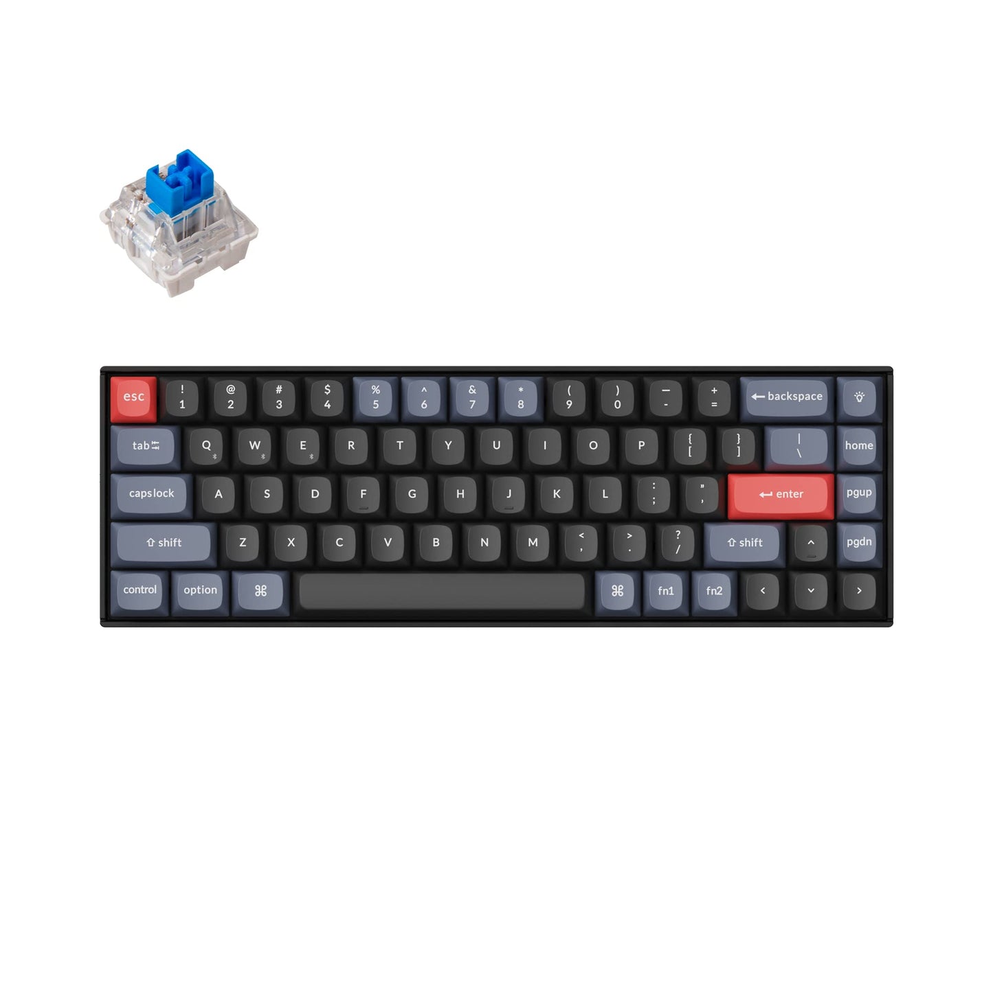 Keychron K6 Pro Wireless Custom Mechanical Keyboard  QMK/Launcher Programmable Macro  Hot-Swappable Keychron K Pro Blue Switch Keyboard  65% Layout RGB Backlit Office Keyboard for Mac Windows Linux