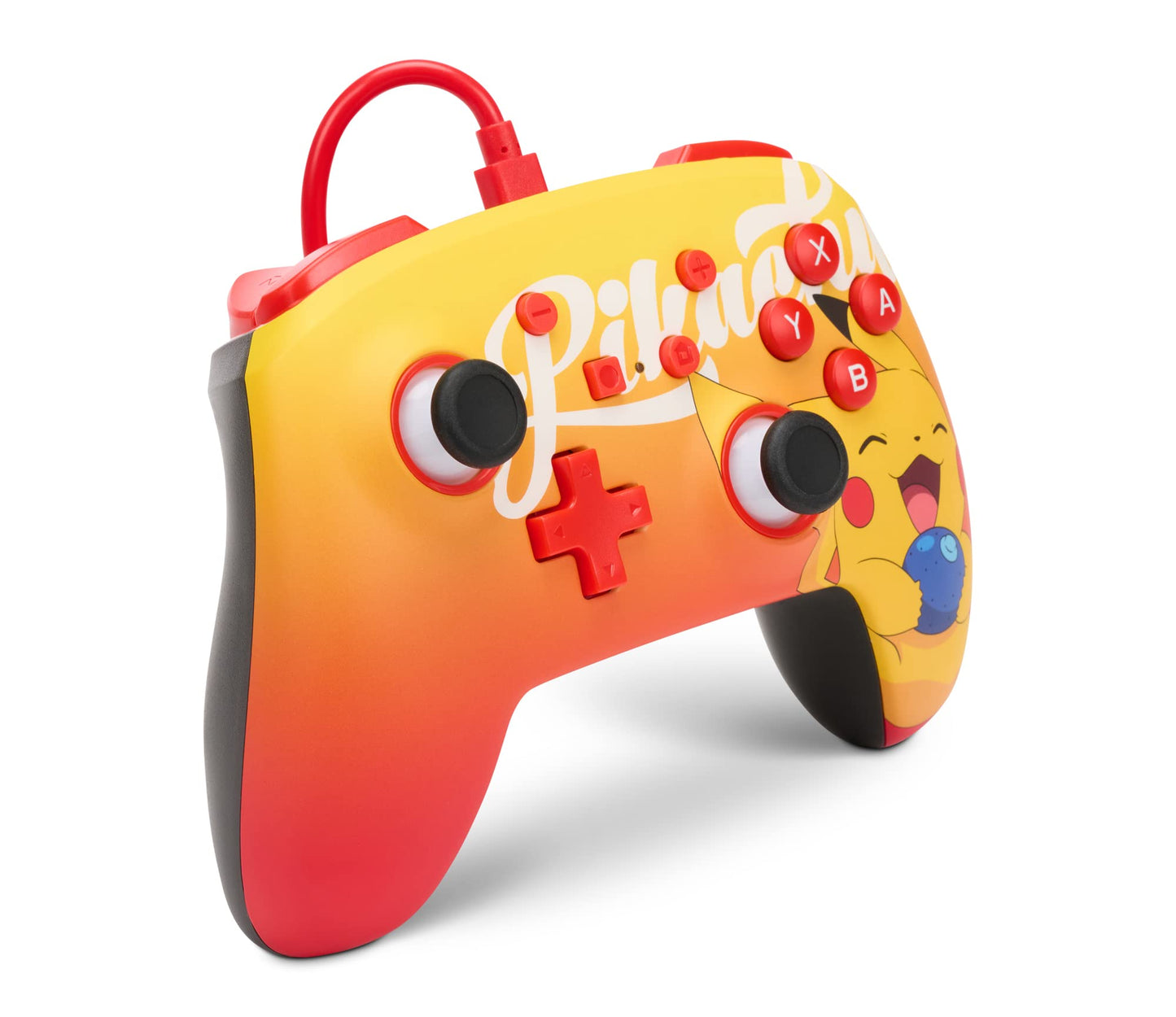 PowerA Enhanced Wired Controller for Nintendo Switch - Oran Berry Pikachu - Model 1522784-01 - Officially Licensed Gamepad