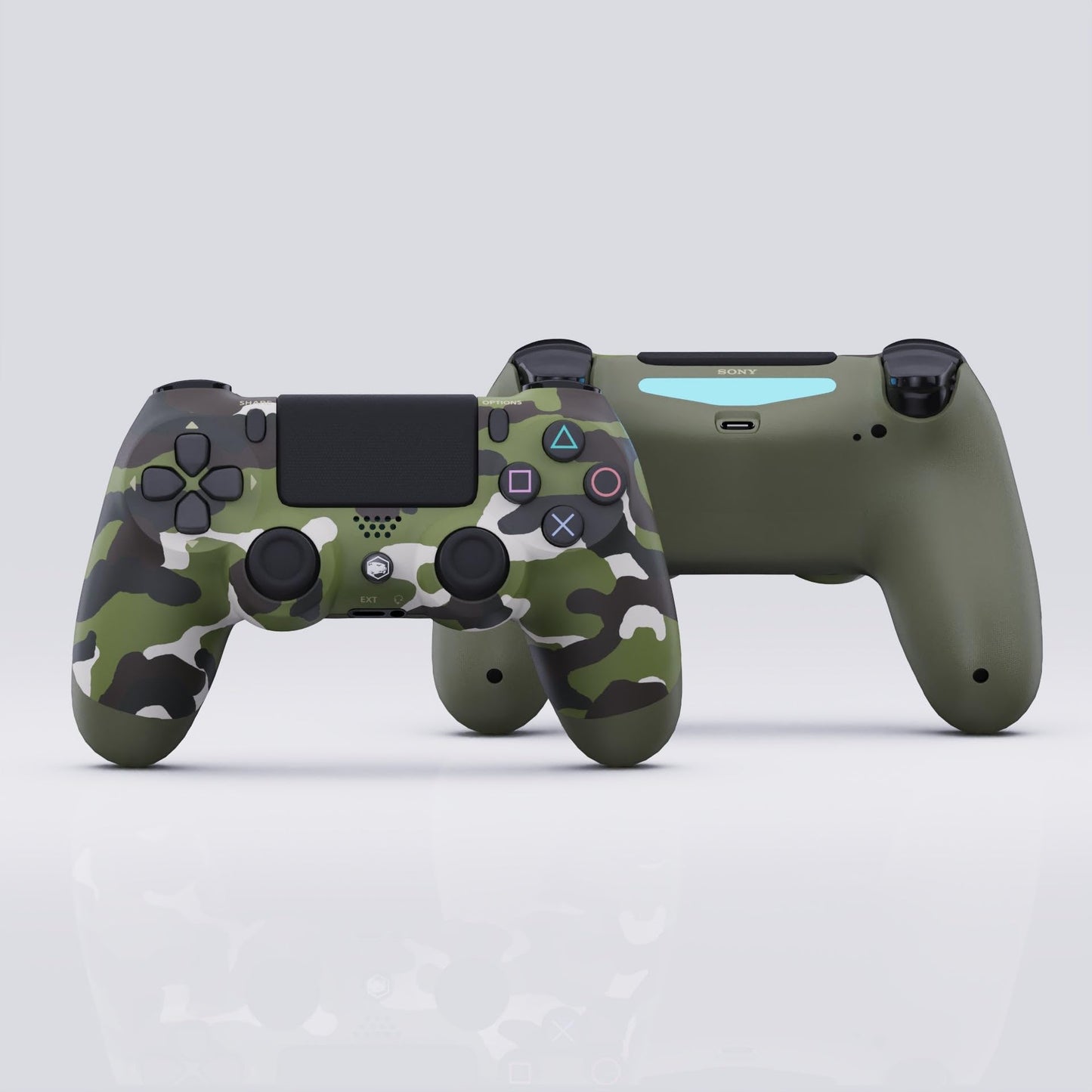 Battle Beaver Super Stock Controller for PS4 with Rumbles In, TMR, USB-C Upgrade, Carrying Case Green Camo