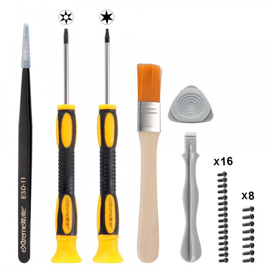 eXtremeRate T6 T8H Screwdriver Set Opening Tools Repair Kits for Xbox Series X/S  fine design 2 Core  Xbox One  Xbox One fine design  Xbox One S/X Controller w/Spare Screws Tweezers Prying Tool & Cleaning Brush