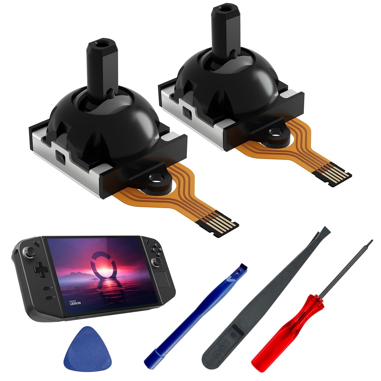 Tighter Hall Joystick for Legion Go  Lenovo Legion Go Accessories  Enhanced Joystick Rotation Resistance for FPS Games  Extended Lifespan and Easy Installation with Tools (1 Pair)