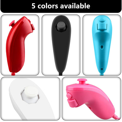 OSTENT Wired Nunchuck Controller for Nintendo Wii - Motion-Based, Black, Model Noir