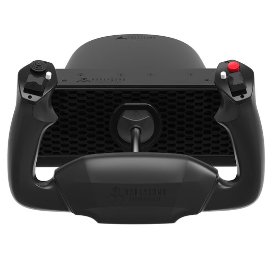 Honeycomb Alpha LITE - compact yoke for flight simulation  180 rotation  programmable buttons  sturdy steel shaft  clear design perfect for sim beginners  plug & fly with MSFS 2024