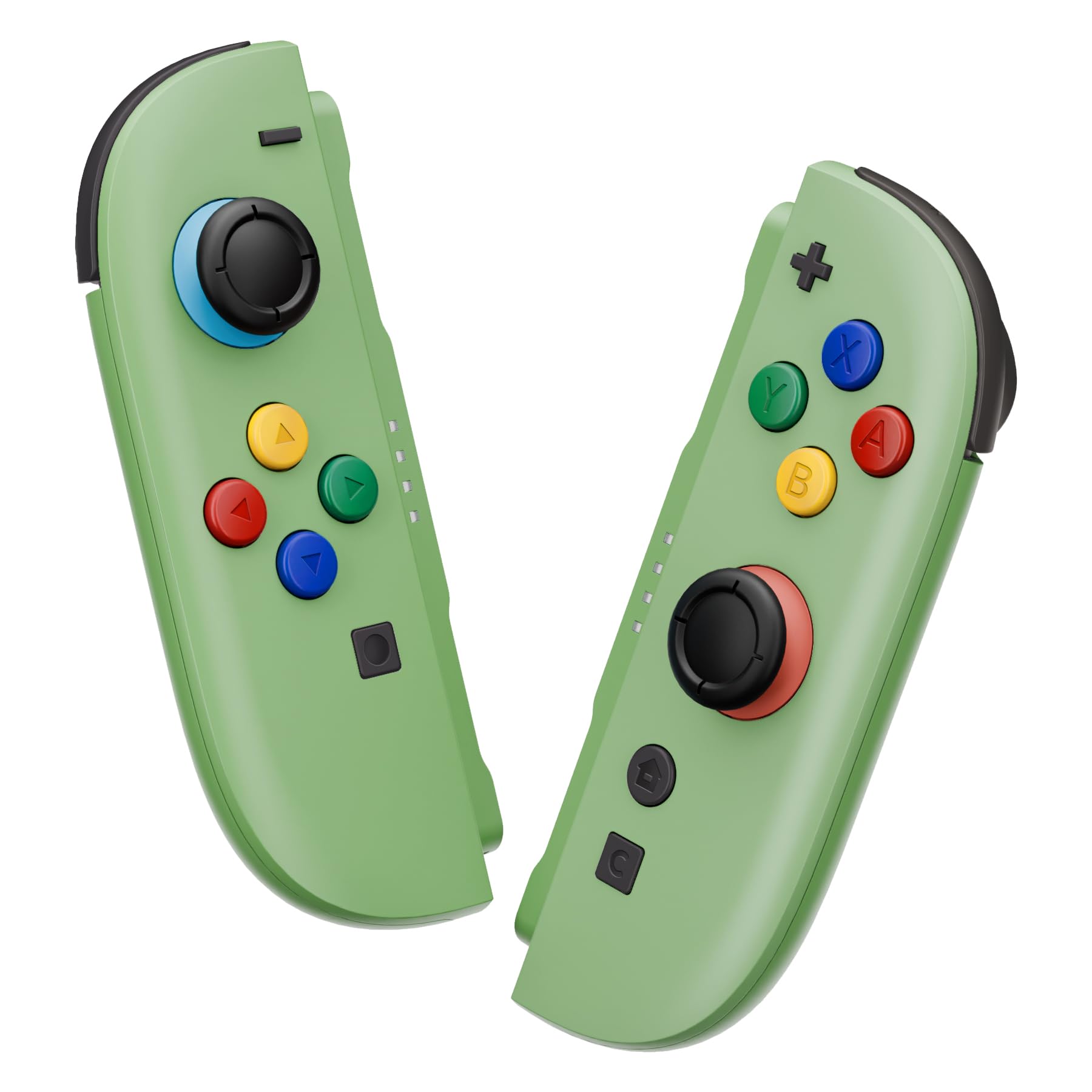 eXtremeRate DIY Replacement Shell Buttons for Joycon 2  Custom Full Set Housing Case + Decorative Strips + Middle Bracket + Buttons for Nintendo Switch 2 Controller - Deluxe Version - Matcha Green