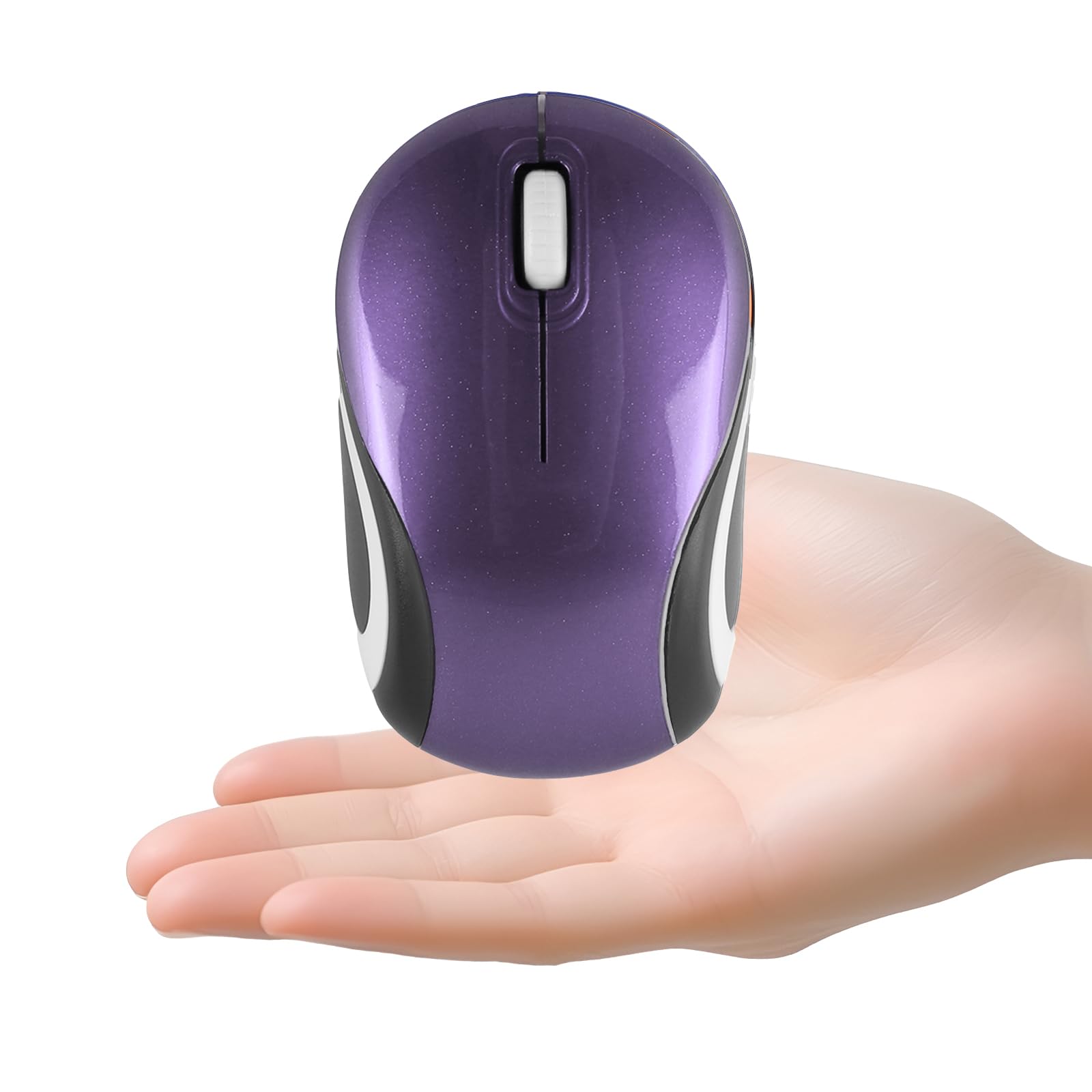 elec Space Mini Wireless Mouse for Kids, Portable Cordless Travel Mouse, Purple, Ideal for Ages 3-7, USB Receiver for PC/Laptop