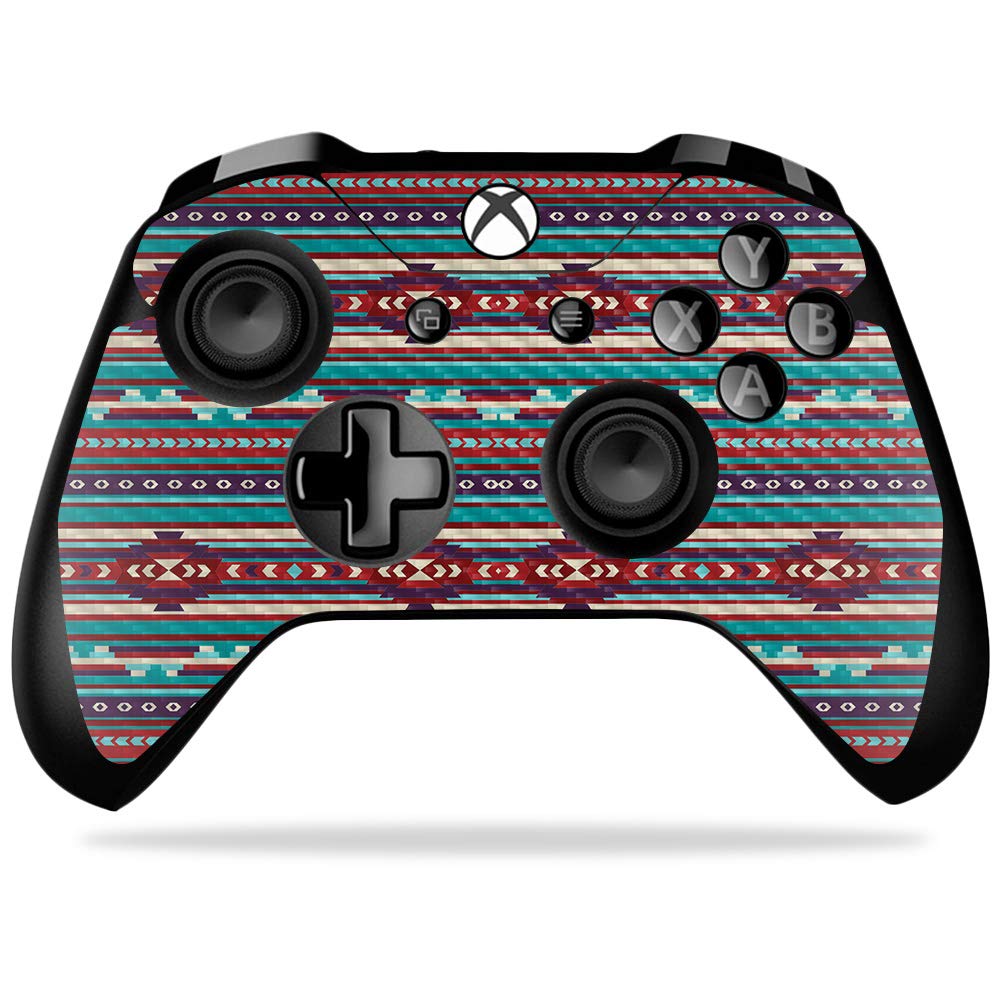 MightySkins Carbon Fiber Skin for Microsoft Xbox One X Controller - Southwest Stripes | Protective  Durable Textured Carbon Fiber Finish | Easy to Apply  Remove  and Change Styles | Made in The USA