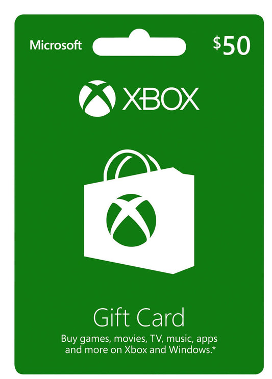 Microsoft Xbox $50 Gift Card - Digital Code for Gaming & Entertainment - Model K4W-00002