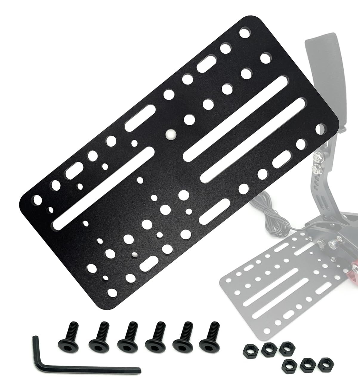 Nosxxus Universal Desk/Chair Mount Bracket Plate for USB Handbrake Suitable For Racing Game G25/27/29 T500 Windows 14 Bit Pc Usb Game Handbrake Sim Card Compatible with Logitech Driving Force Shifter