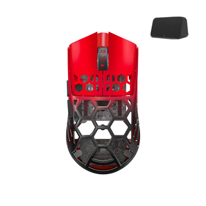 Darmoshark M2 Wireless Gaming Mouse - Tri-Mode 4K, 26000DPI, 42g Lightweight, 5 Programmable Buttons, Red