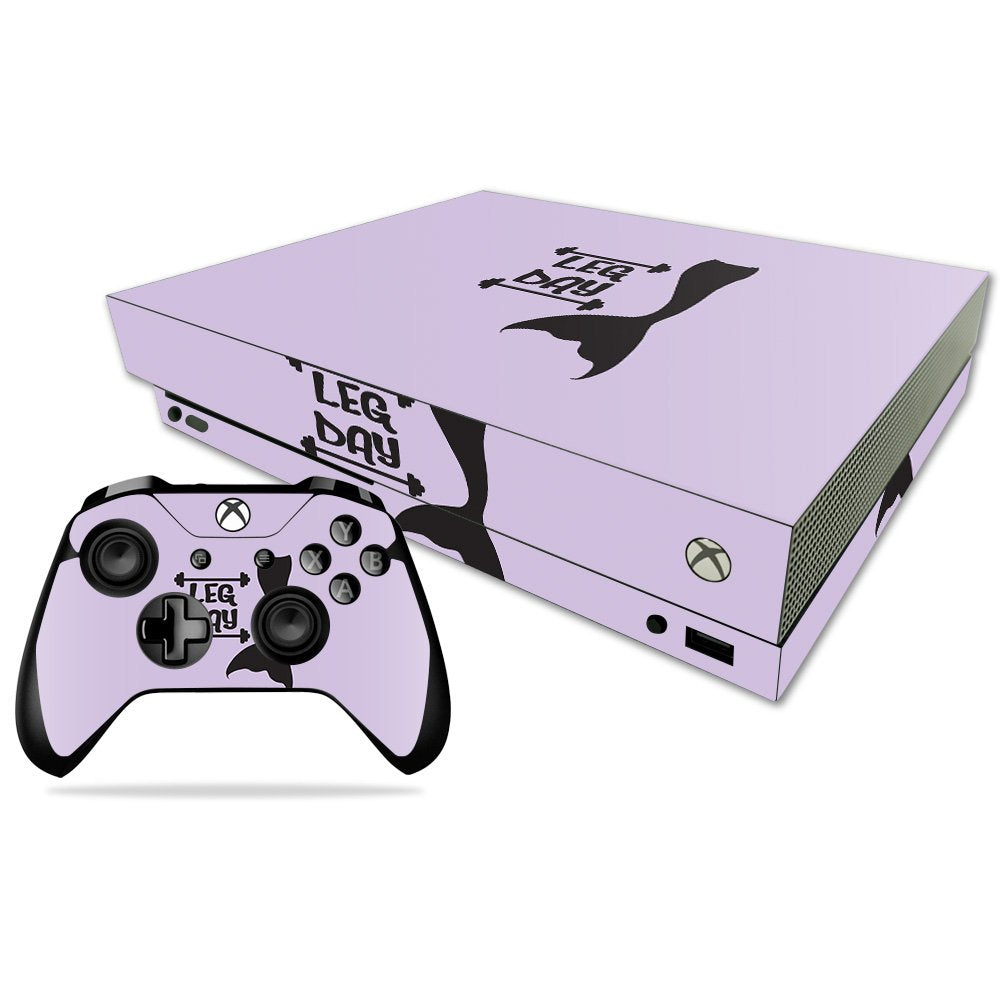MIGHTY SKINS Xbox One X Skin - Mermaid Leg Day Vinyl Decal Wrap, Durable & Easy to Apply, Model MIXBONXCMB-Mermaid Leg Day