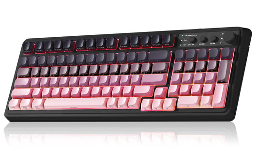 AULA S99 Keyboard, Wireless Gaming Keyboard Bluetooth Ergonomic Creamy Computer Keyboards Cute Full Size Backlit Tri-Mode BT/2.4