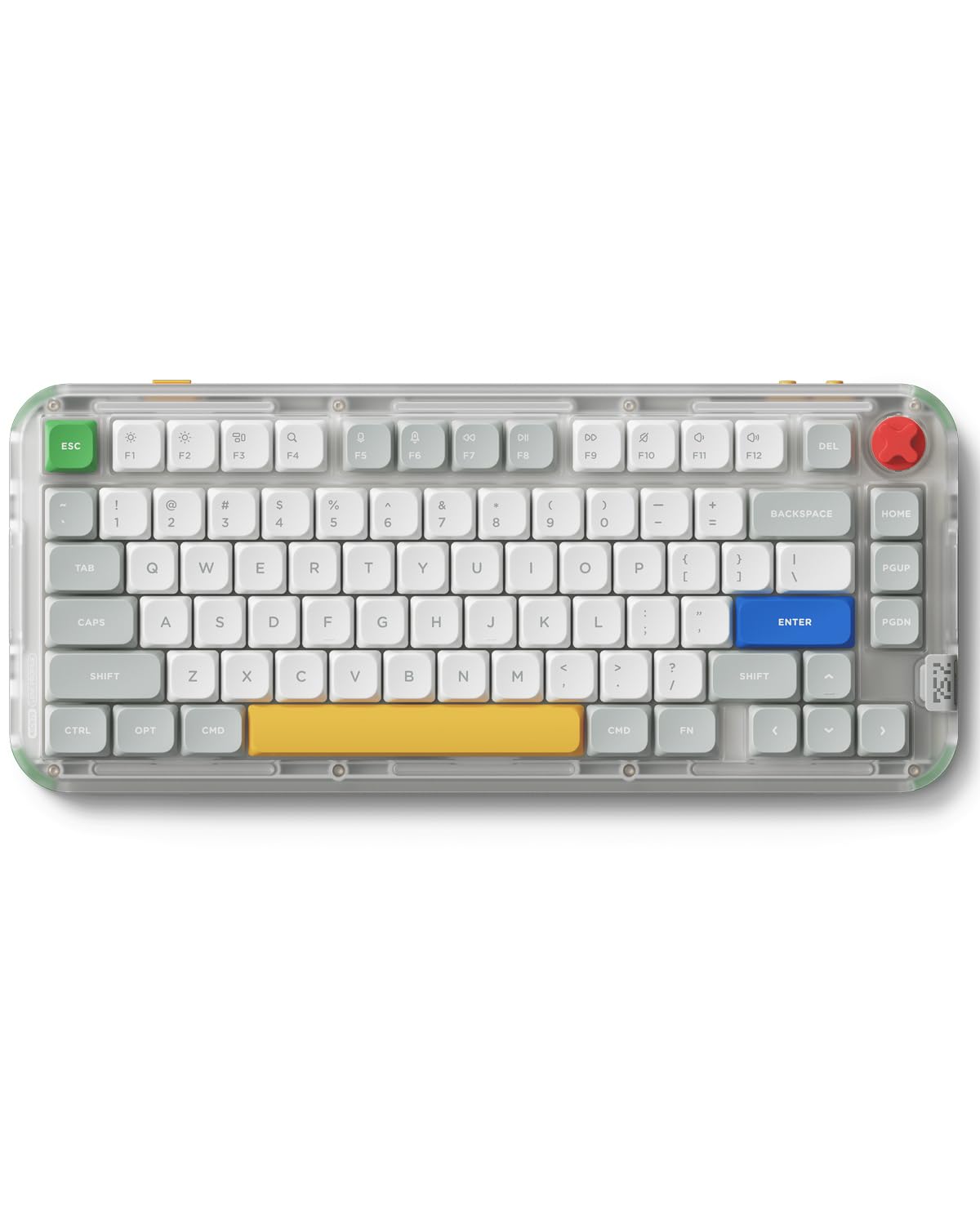 nuphy Kick75 Wireless Mechanical Keyboard, 75% Layout, RGB Backlit, Hot Swappable, Blush Nano Switch, 80 Keys, Gaming Keyboard