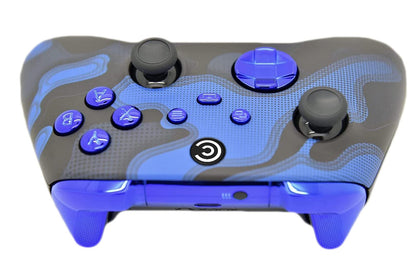 Custom Controllerzz Wireless Controller for Xbox Series X/S & PC - Blue Camo with Blue Chrome Inserts