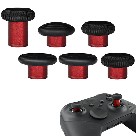 6 in 1 Swap Magnetic Thumbsticks Set for Xbox Elite Series 2 Controller Joysticks Replacement Accessories for Xbox Controller Elite Series 2/Elite Series 2 Core Controller(Red)