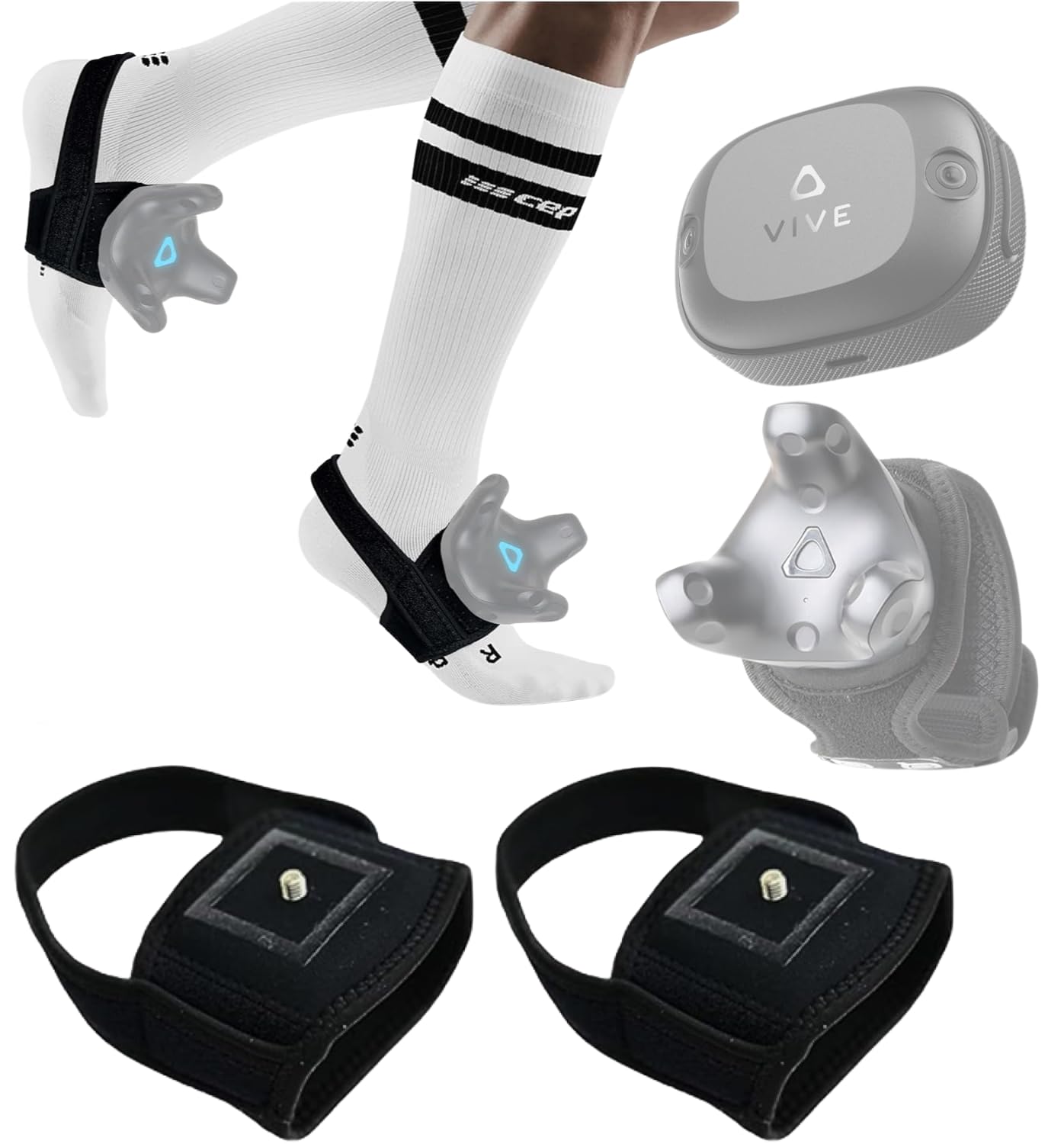 Skywin Vive Tracker Straps for HTC Vive  3.0  2.0  and Ultimate Trackers  2 Pack Feet Strap  Secure and Comfortable Full Body Tracking (Trackers Not Included)
