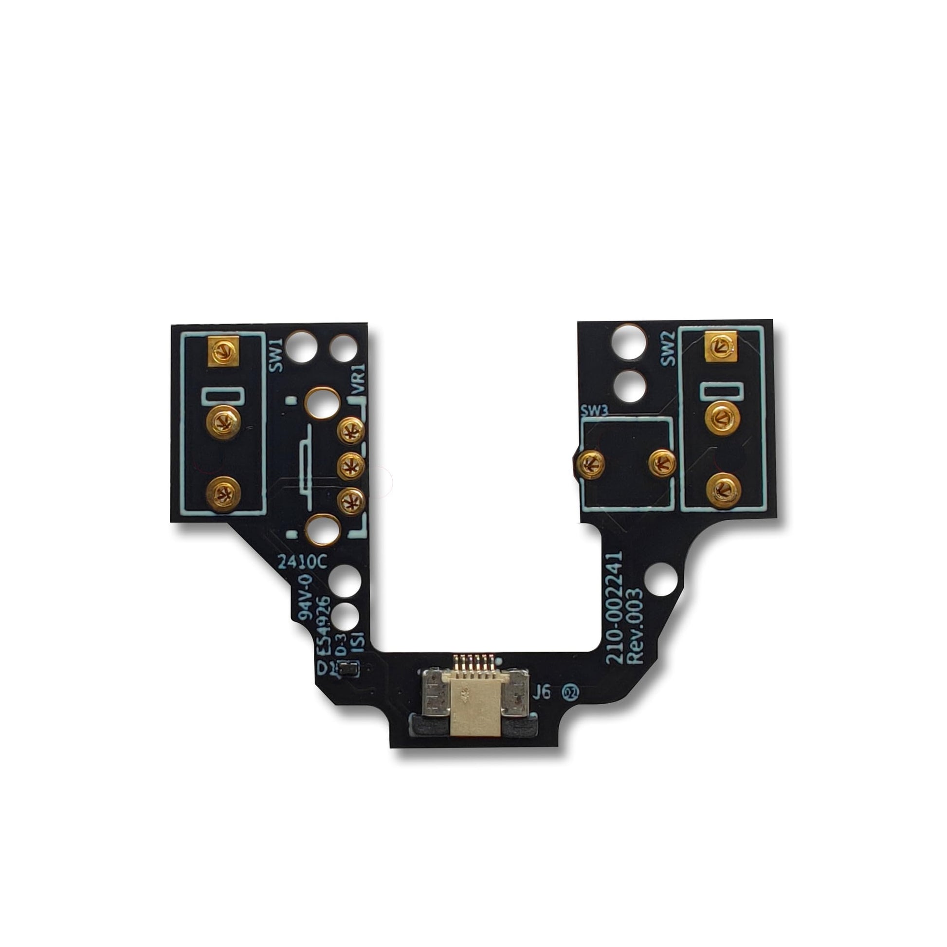 Hokeyio Hot-Swap Micro Switch PCB Kit for Logitech G Pro X Superlight - ENIG Gold Pads, 6-Claw Clamps, Fix Double-Click, GPX Color