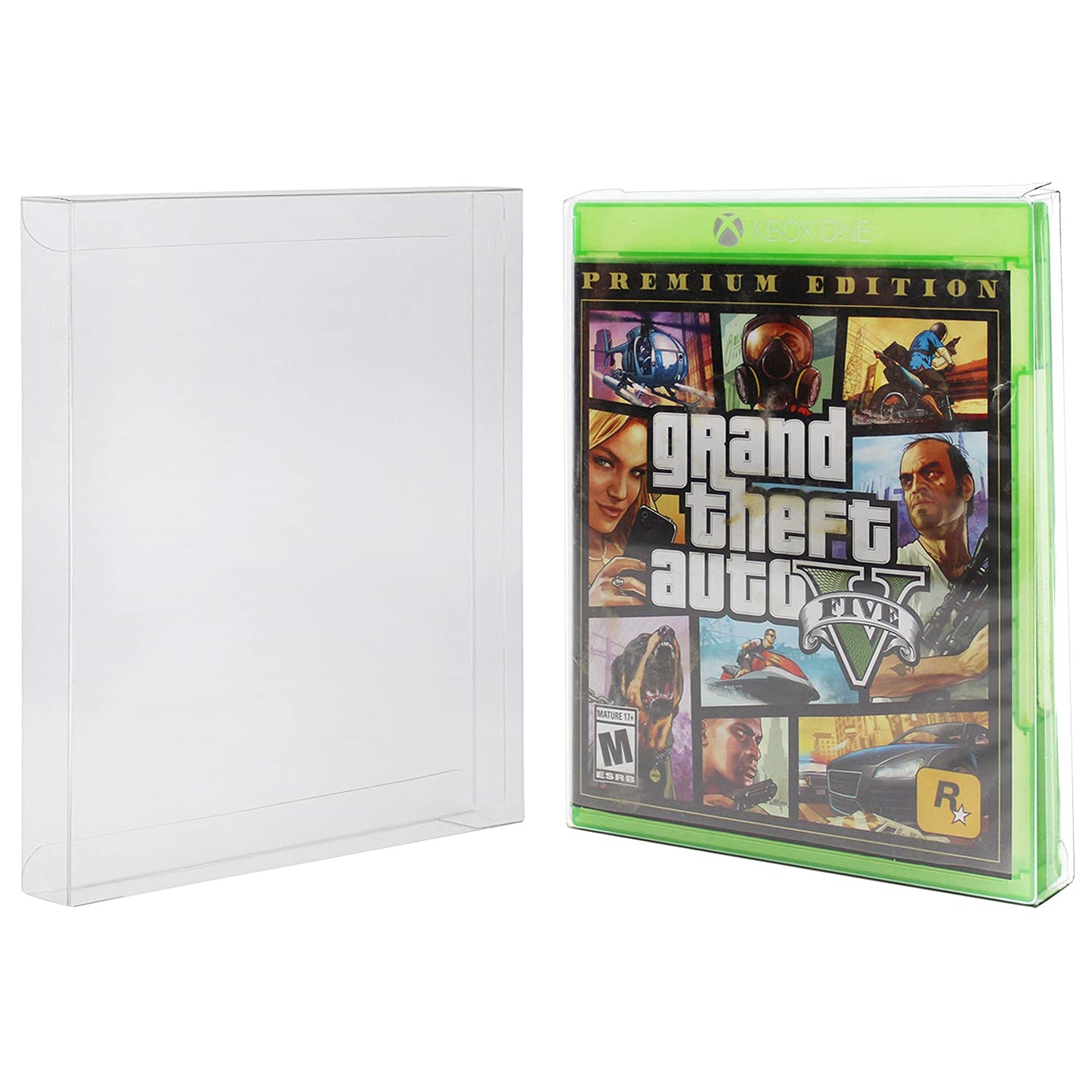 Viturio Protector Cases for BLU-RAY, Steelbooks, PS3, PS4, Xbox ONE - Clear, 10 Pack