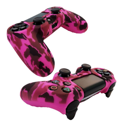 Hikfly Silicone Gel Controller Cover for PS4/PS4 Slim/Pro - Peach with 8 FPS Pro Thumb Grip Caps