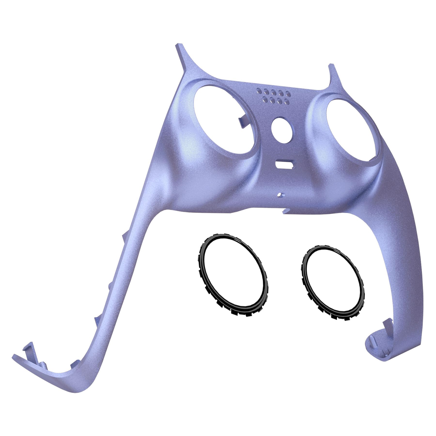 eXtremeRate Metallic Snowstorm Mauve Decorative Trim Shell Compatible with p s 5 Controller  DIY Replacement Clip Shell  Custom Plates Cover Compatible with p s 5 Controller with Accent Rings