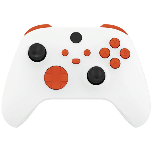 eXtremeRate Replacement Buttons for Xbox Core Wireless Controller, Orange DIY Accessories Kit LB RB LT RT Bumpers Trigers Dpad A