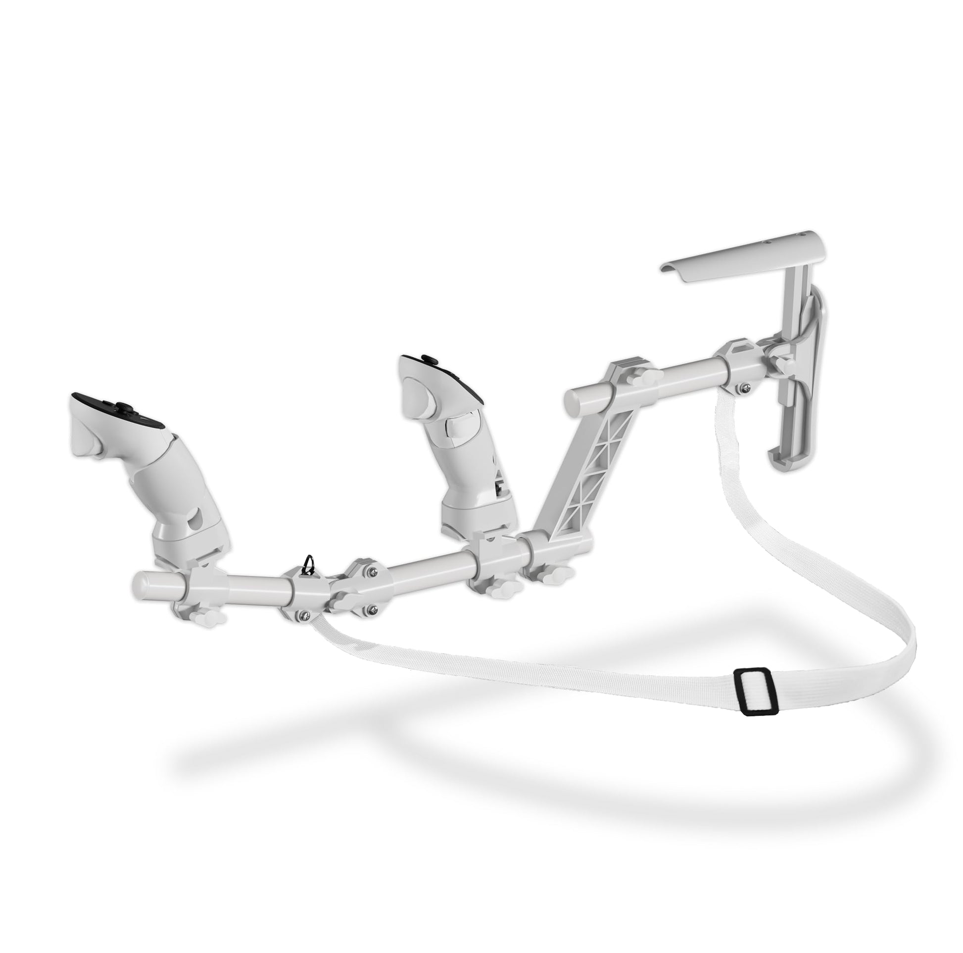 Moginno M3 VR Gun Stock Compatible with Meta/Oculus Quest 3/3S/2/Pro Controller Accessories  Magnetic Gunstock Rifle Adapter with Shoulder Strap  Enhance FPS Games Reality Control Feel  White