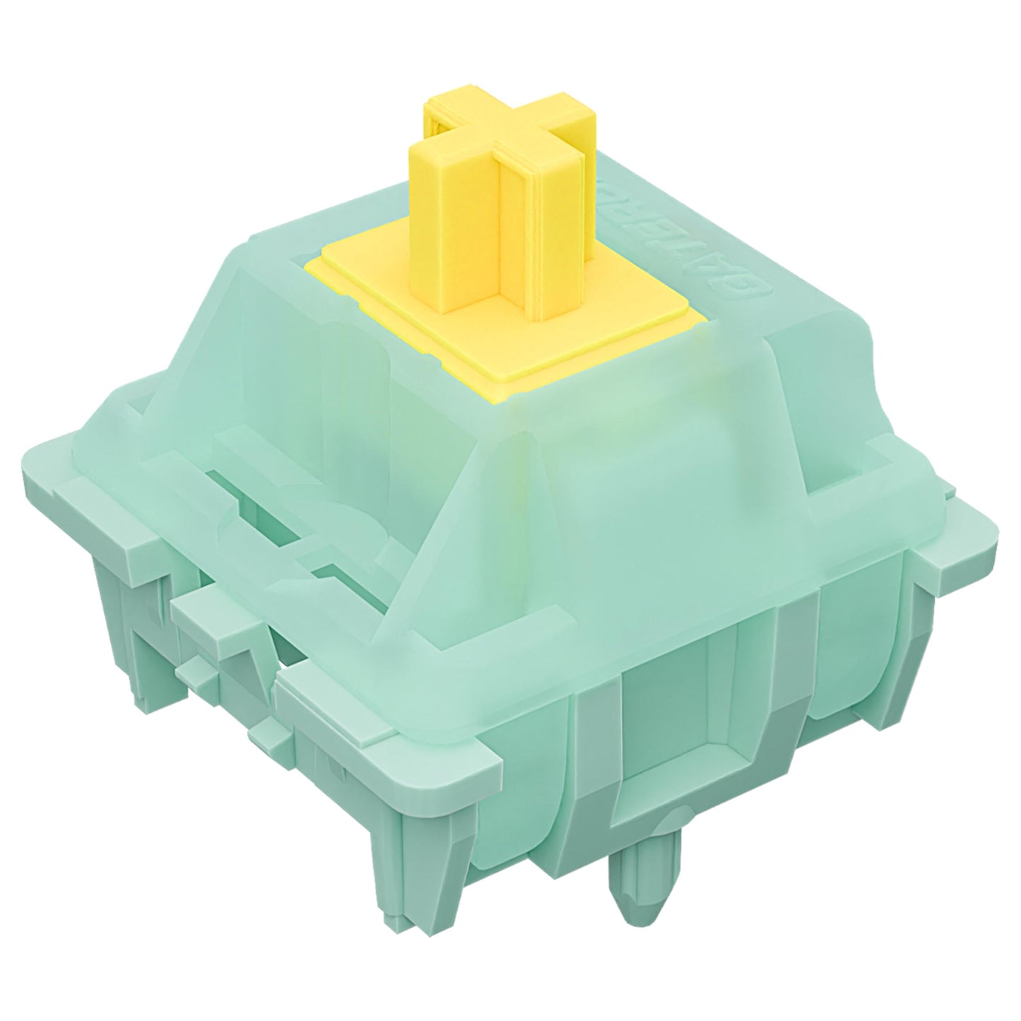Zhouwang Gateron Goldenrod Yellow Pro Switches 5-Pin 55gf RGB LED Factory Pre-lubed Linear Switches for Mechanical Gaming Keyboard(108Pcs)