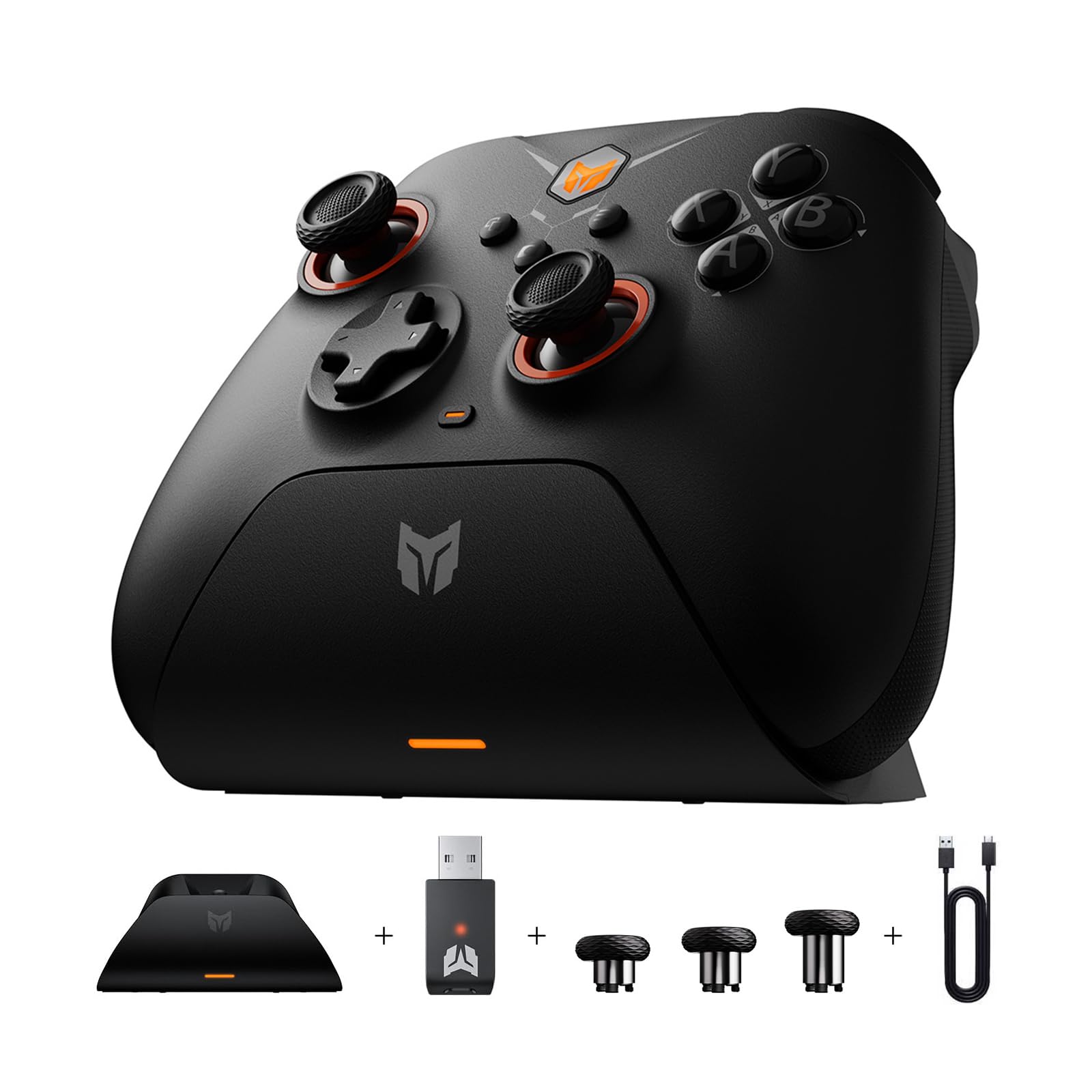 BIGBIG WON Wired Controller  Rainbow Lite PC Controllers for Gaming RGB Light  Custom Buttons  Macro  Turbo  Dual Shock Controller for Switch/Win10&11 PC Game Controller