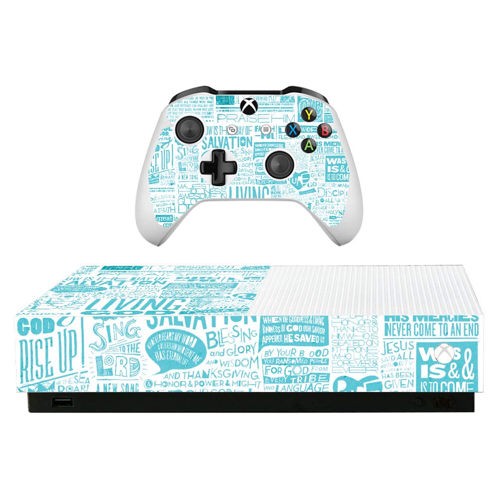 MightySkins Skin for Microsoft Xbox One S All-Digital Edition - Faith | Protective  Durable  and Unique Vinyl Decal wrap cover | Easy to Apply  Remove  and Change Styles | Made in The USA