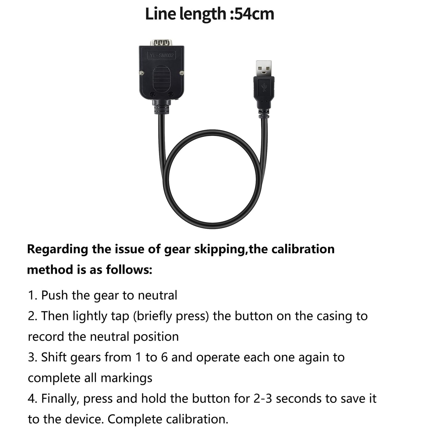 ZLiT Gearshift USB Adapter Cable for Logitech G29/G27/G25 - Black DIY Modification Accessory