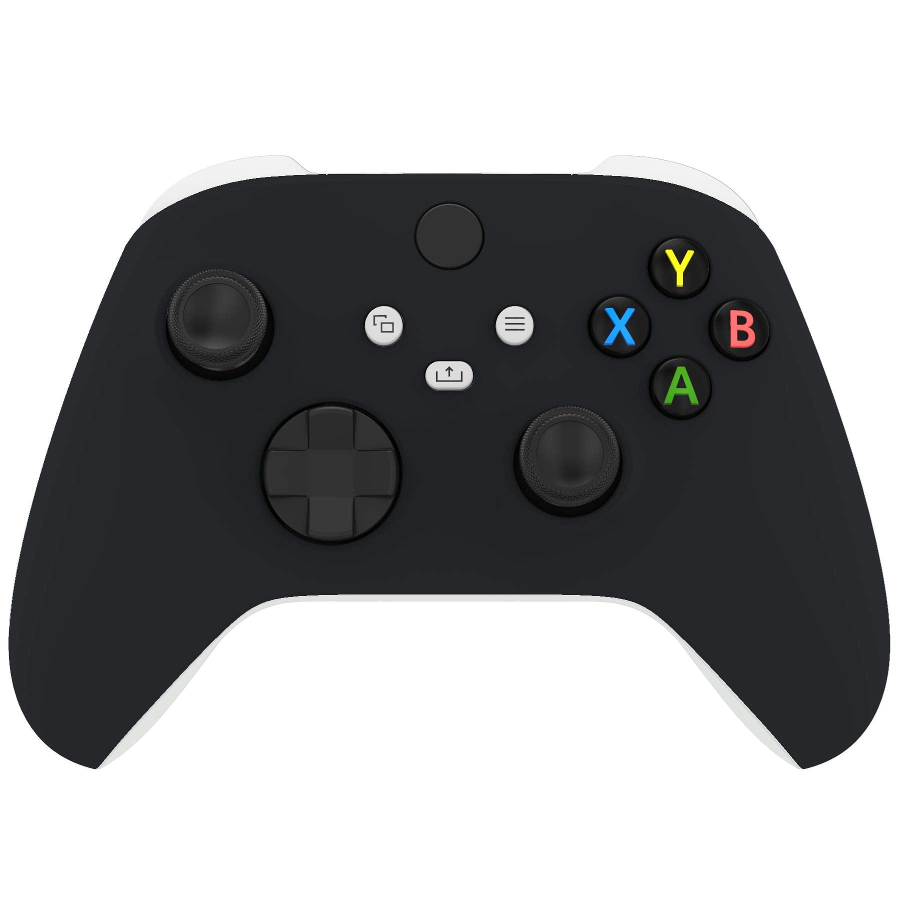 eXtremeRate Black Replacement Shell for Xbox Series X & S Controller - Personalized Upgrade - Soft Touch Grip Custom Cover Case 